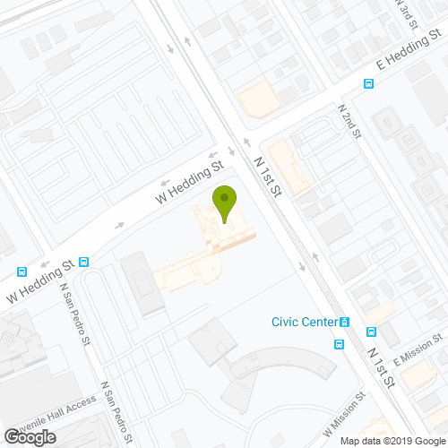 Map with pin locating 70 West Hedding Street