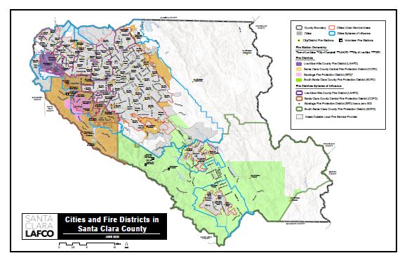 Map of Cities and Fire Districts (June 2023)