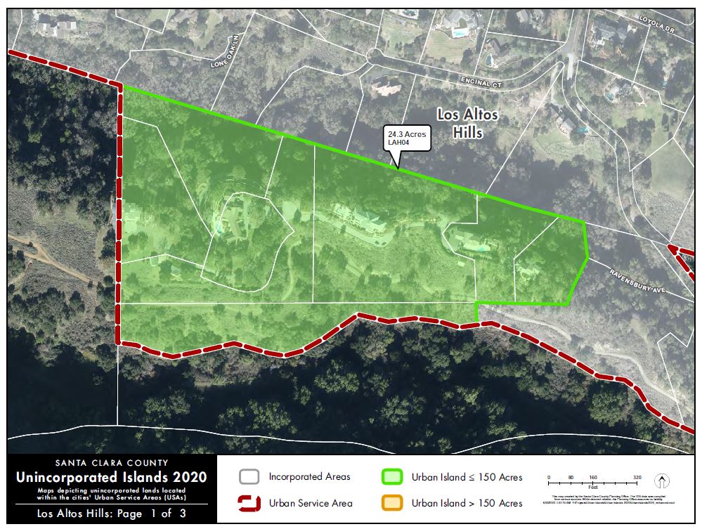 Unincorporated Islands in Los Altos Hills