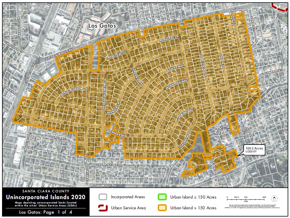 Unincorporated Islands in Los Gatos