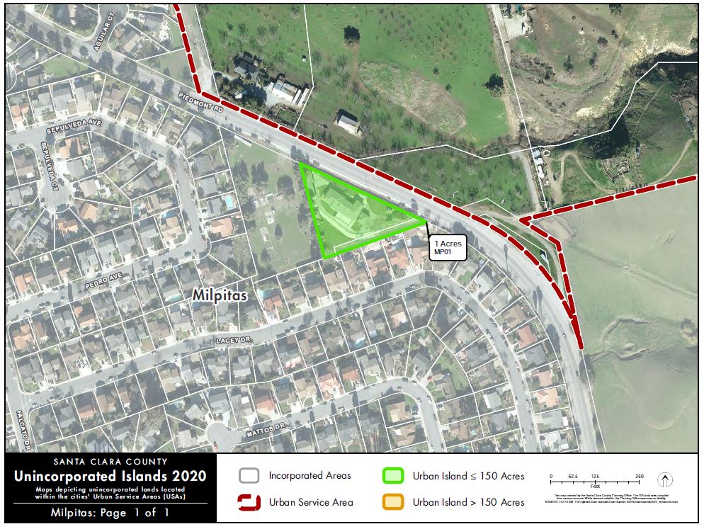 Unincorporated Islands in Milpitas