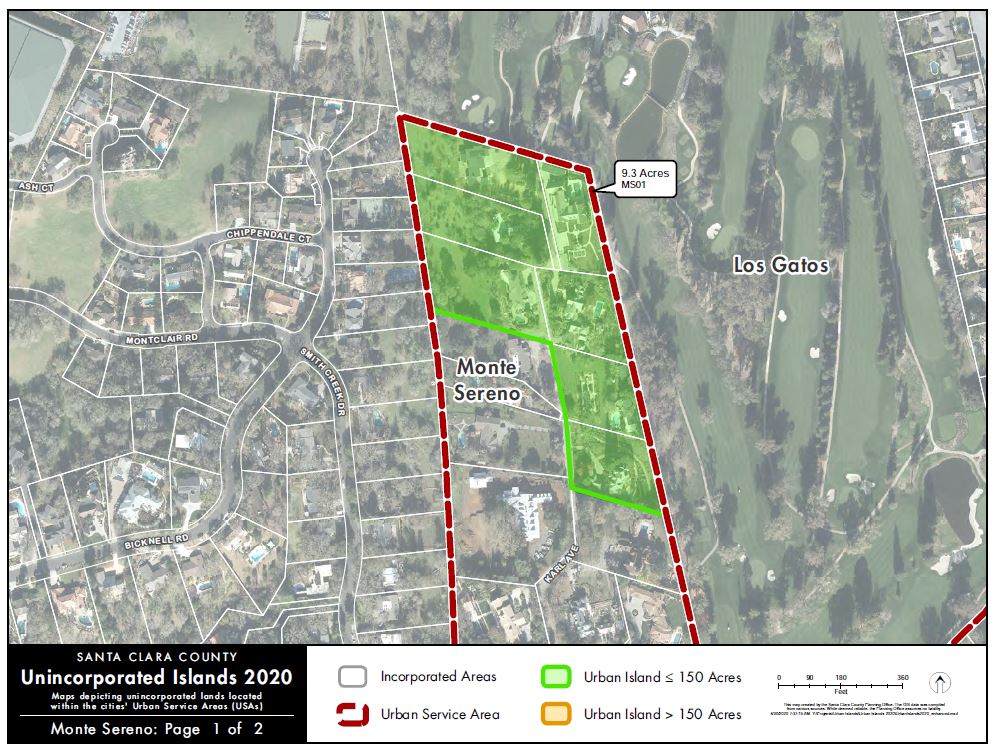 Unincorporated Islands in Monte Sereno