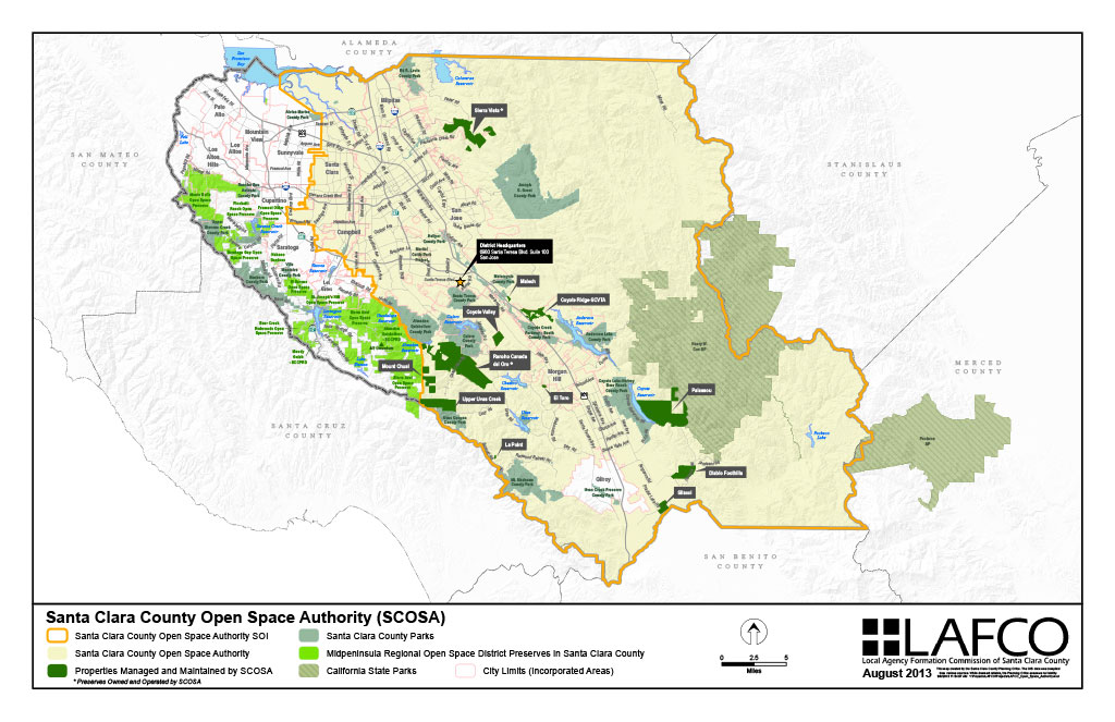 Santa Clara Valley Open Space Authority map