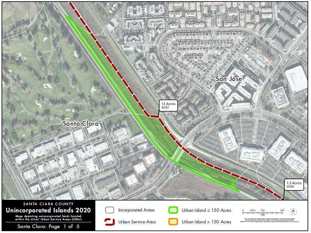 Unincorporated Islands in Santa Clara