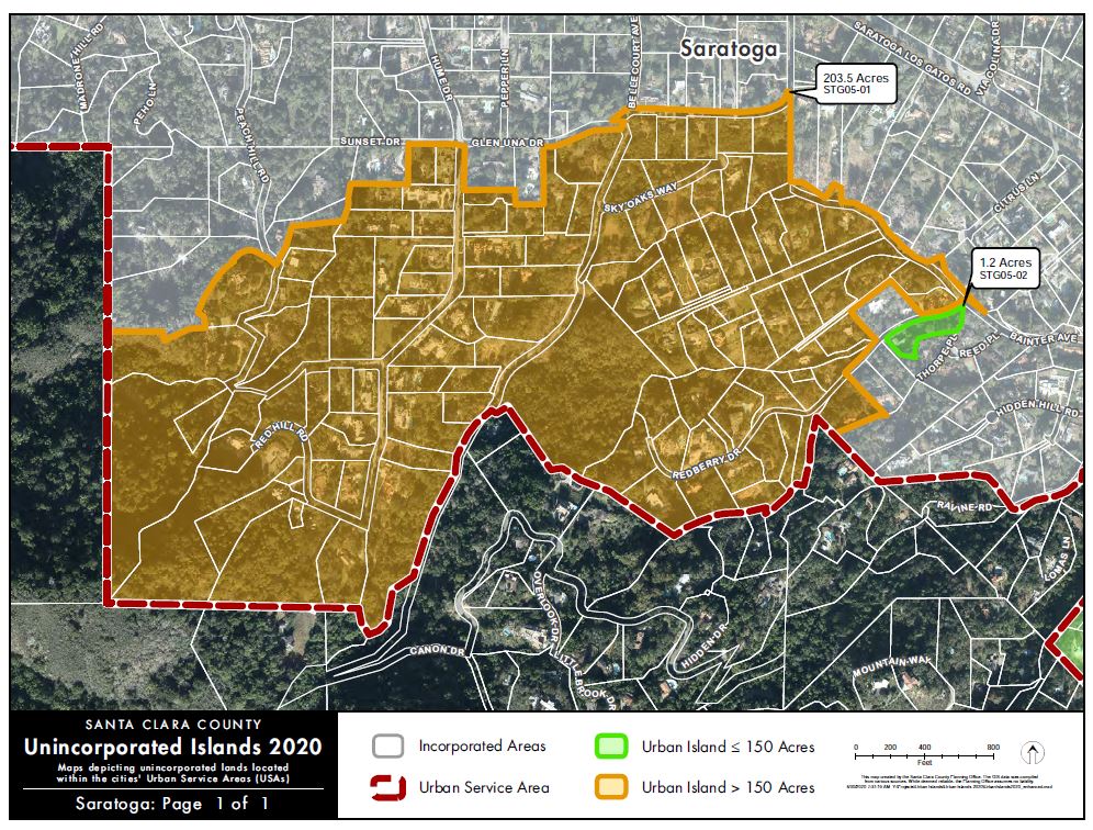 Unincorporated Islands in Saratoga