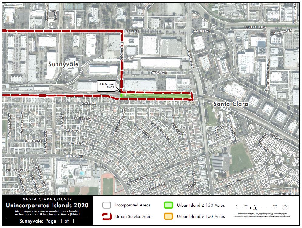 Unincorporated Islands in Sunnyvale