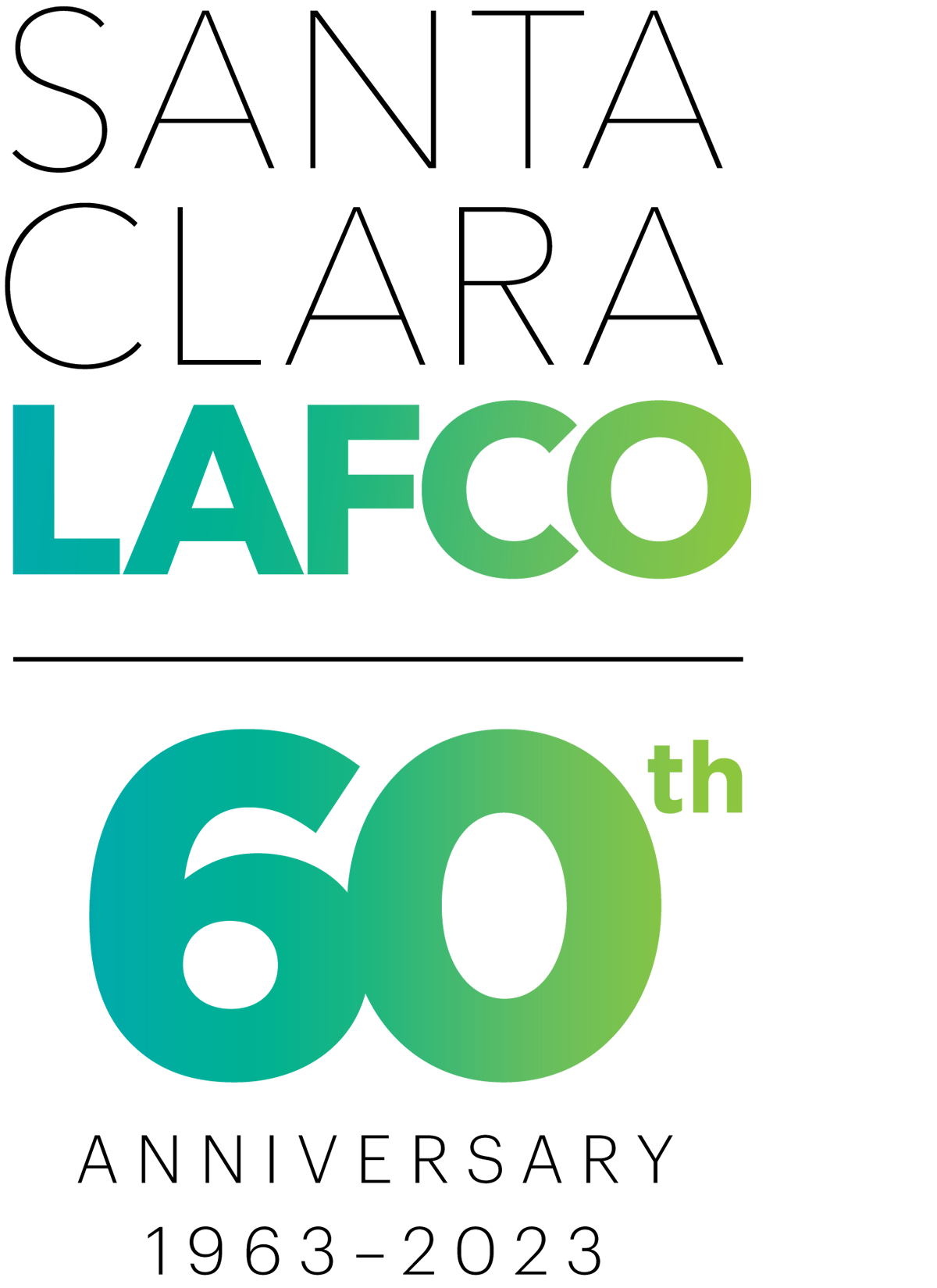 Santa Clara LAFCO Logo with 60th Anniversary 1960-2023 insignia